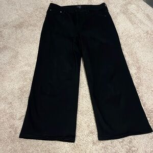 J. Crew Cropped wide leg black jeans. Size 30